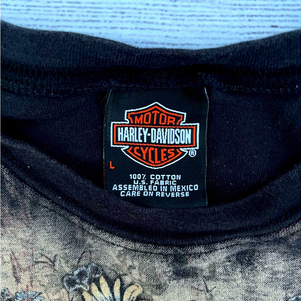 Harley-Davidson Graphic Sleeveless Tshirt Women Size Large - Picture 2 of 7
